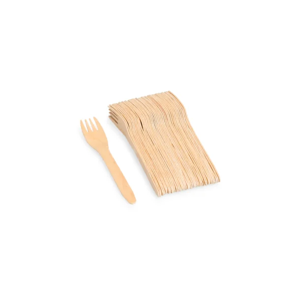 Drewniane widelce jednorazowe ekologiczne 140mm – 100 szt
