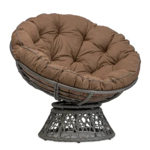 Fotel obrotowy model PAPASAN z poduszką brązowy