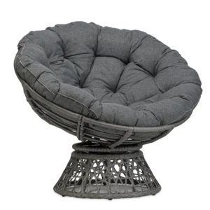 Fotel obrotowy model PAPASAN z poduszką ciemno szary