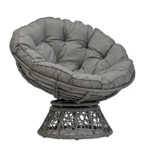 Fotel obrotowy model PAPASAN z poduszką jasno szary