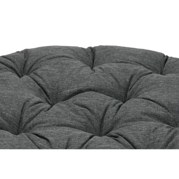 Fotel obrotowy model PAPASAN z poduszką ciemno szary - obrazek 9