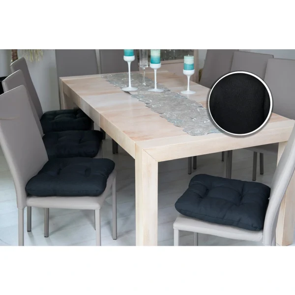 Poduszka na krzesło i fotel ogrodowy SUZA 45×45 czarna - obrazek 3