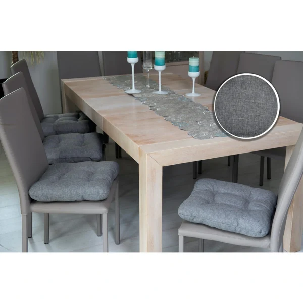 Poduszka na krzesło i fotel ogrodowy SUZA 45×45 jasno szara – komplet 4 szt - obrazek 3
