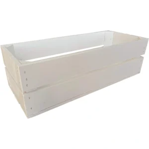 Drewniana skrzynia 50x20x15 cm wytrzymała regał biała