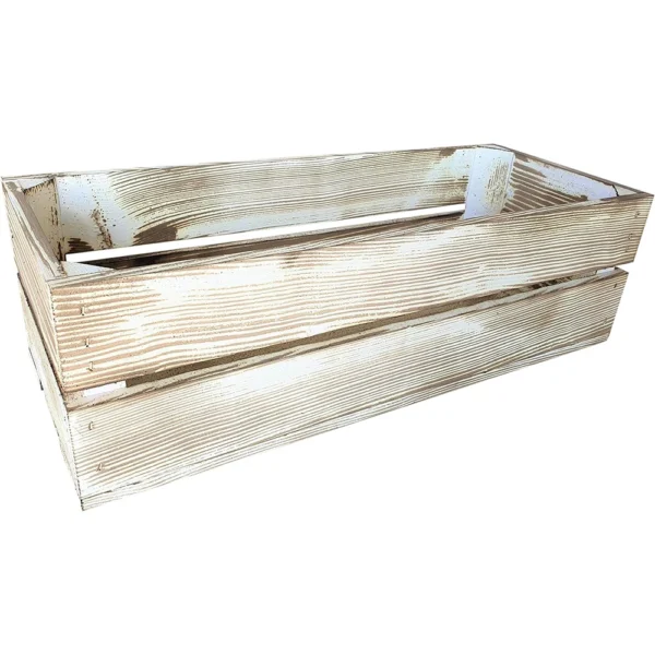 Drewniana skrzynia 50x20x15 cm wytrzymała regał vintage