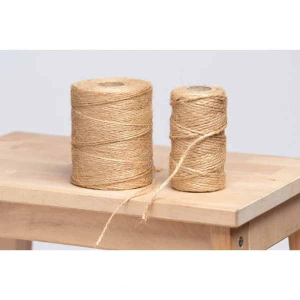 Naturalny sznurek jutowy do zdobienia i pakowania 1mm 85m 100g - obrazek 3