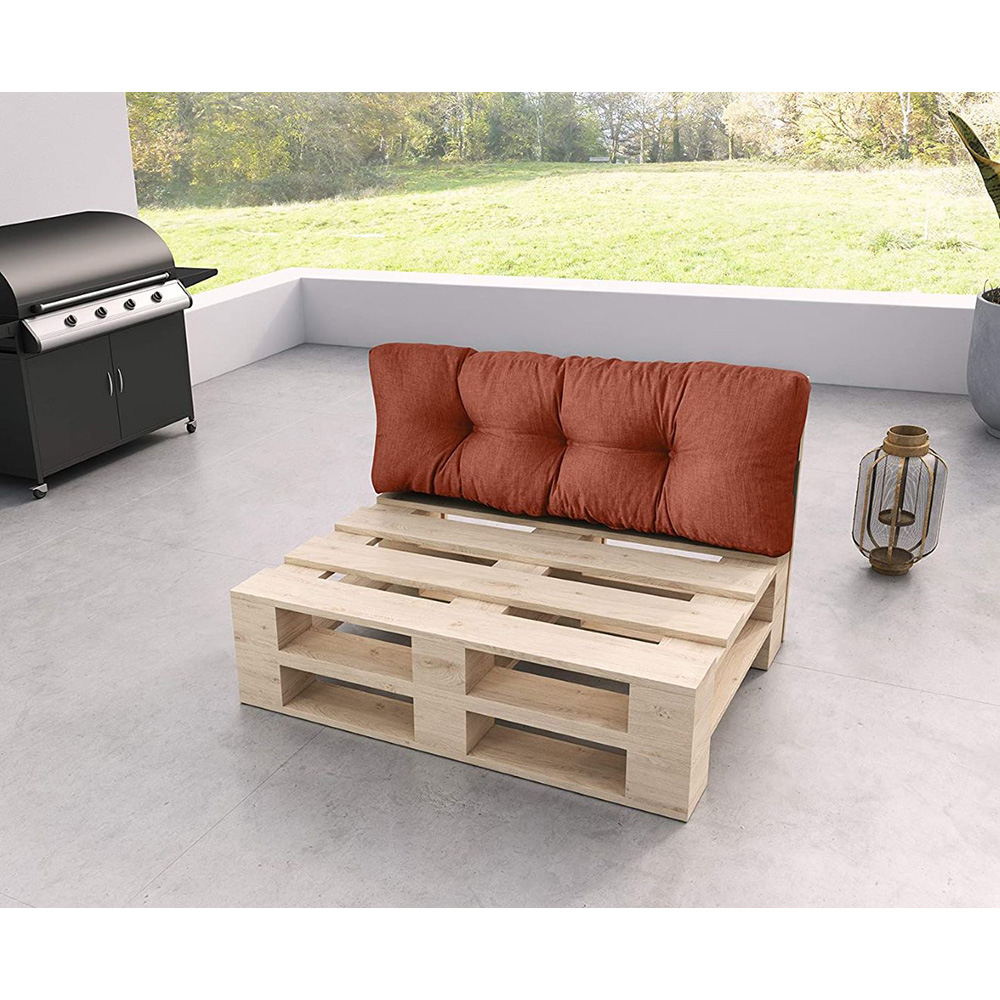 Poduszka oparcie na meble z palet MALMO 120×40 pomarańczowa - obrazek 3