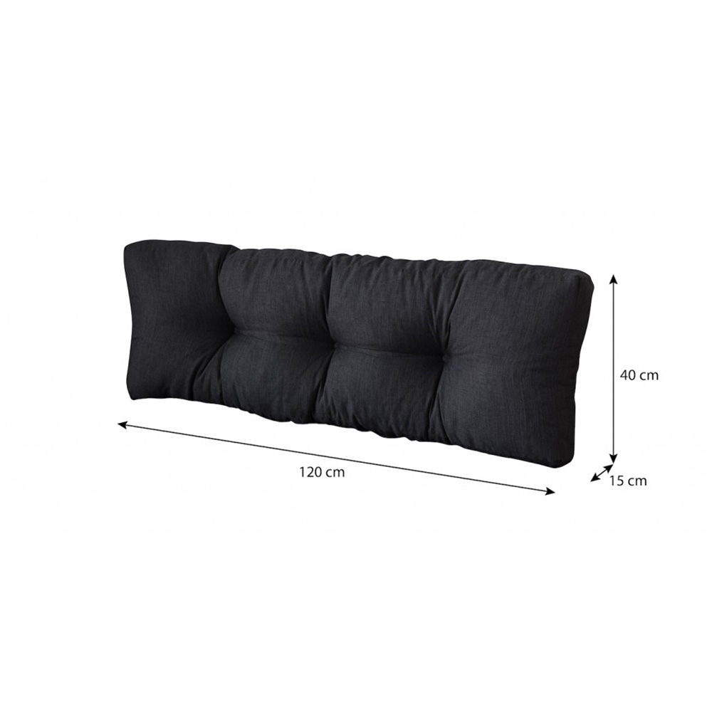 Poduszka oparcie na meble z palet MALMO 120×40 czarna - obrazek 2