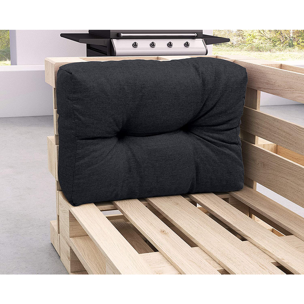 Poduszka boczna narożnikowa na meble paletowe MALMO 60x40 cm czarna - obrazek 3