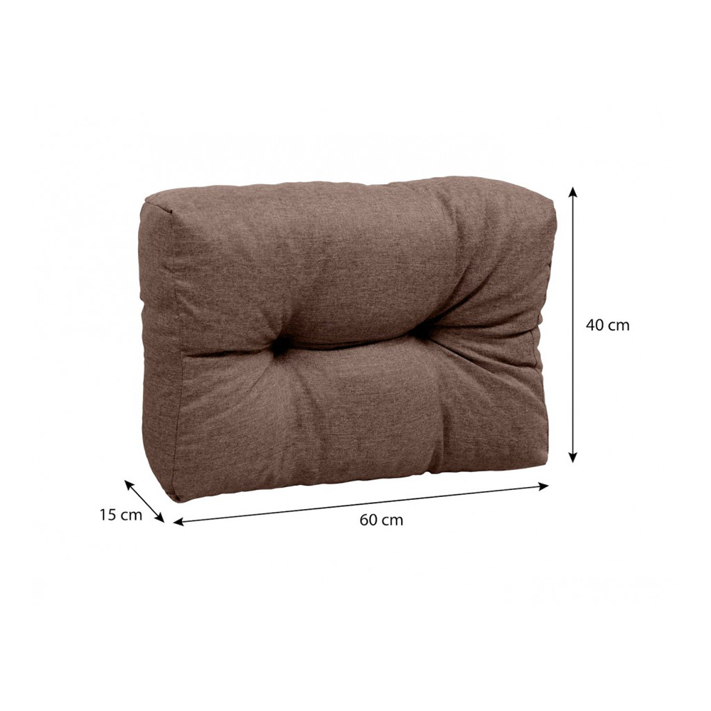 Poduszka boczna narożnikowa na meble paletowe MALMO 60x40 cm brązowa - obrazek 2