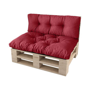 Zestaw dwóch poduszek na meble z palet MALMO 120x80 + 120x40 cm czerwone