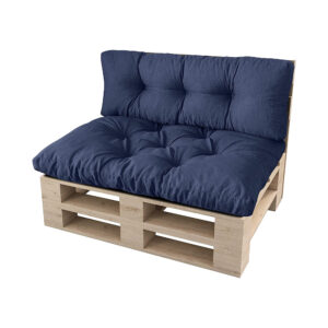 Zestaw dwóch poduszek na meble z palet MALMO 120x80 + 120x40 cm niebieskie