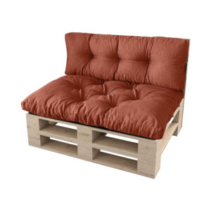 Zestaw dwóch poduszek na meble z palet MALMO 120x80 + 120x40 cm pomarańczowe