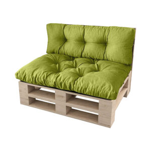 Zestaw dwóch poduszek na meble z palet MALMO 120x80 + 120x40 cm zielone