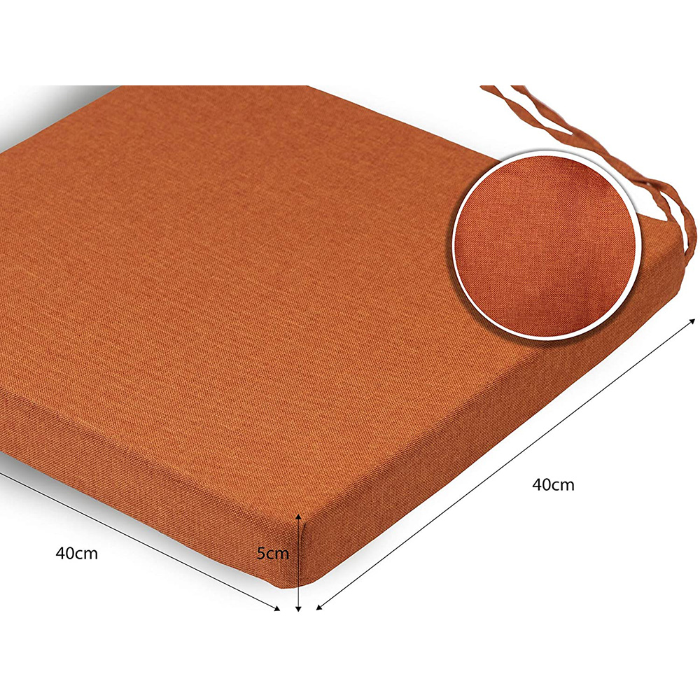 Poduszka na krzesło i ławkę ogrodową FOX 40x40 pomarańczowa - obrazek 2