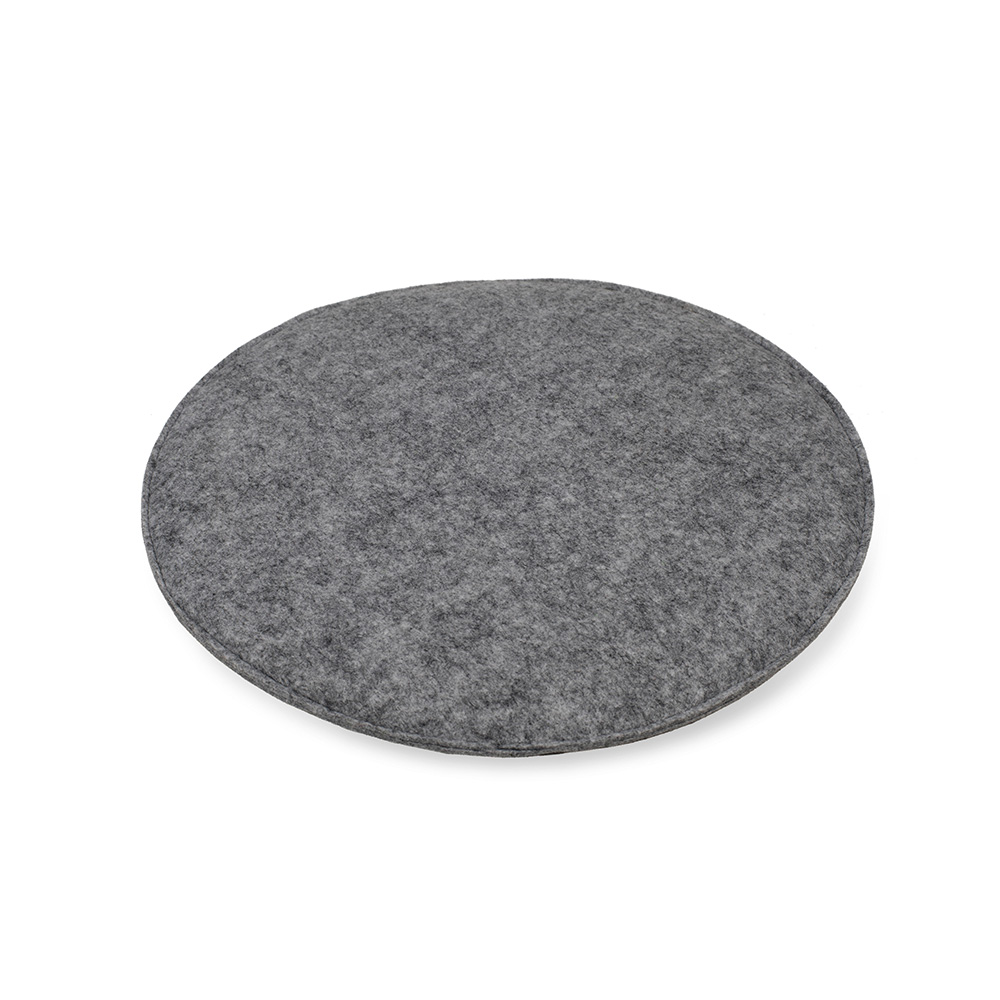 Poduszka dekoracyjna z filcu na krzesło domowe 36Ø ciemno szara
