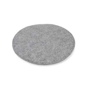 Poduszka dekoracyjna z filcu na krzesło domowe 36Ø jasno szara