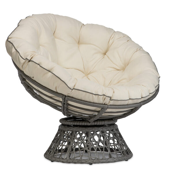 Fotel obrotowy model PAPASAN z poduszką kremowy
