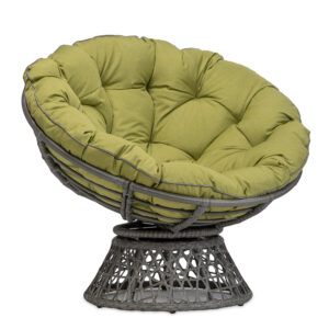 Fotel obrotowy model PAPASAN z poduszką zielony