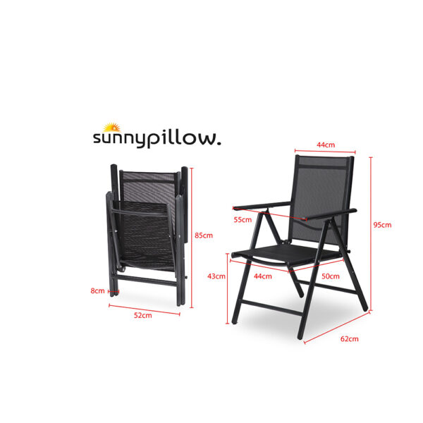 Krzesło regulowane aluminiowe model CALIFORNIA 100cm - obrazek 2