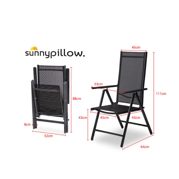 Krzesło regulowane aluminiowe model CALIFORNIA 120cm - obrazek 2