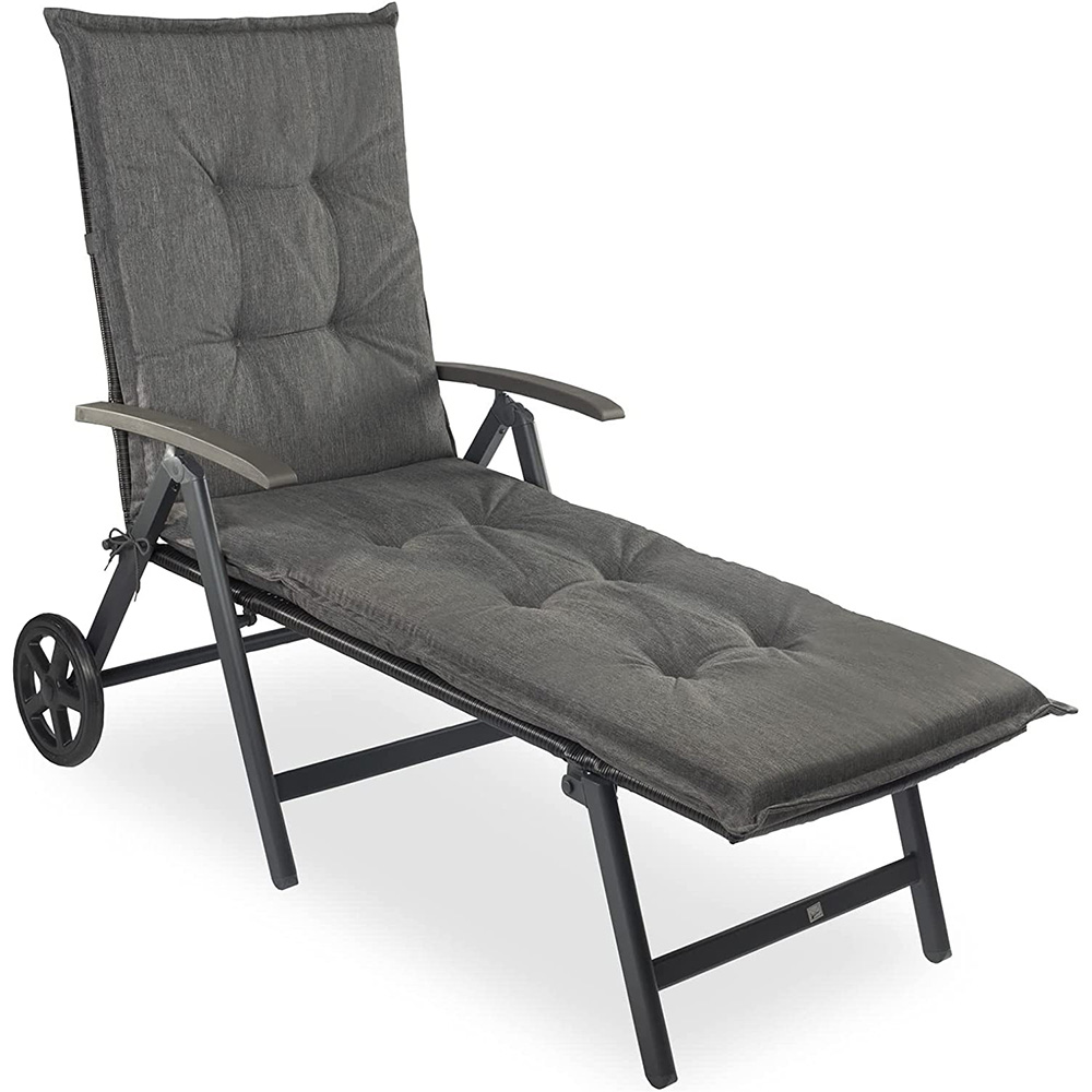 Poduszka na leżak krzesło ogrodowe CALIFORNIA 190x60 jasno szara