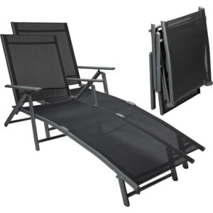 Leżak regulowany aluminiowy model CALIFORNIA 190cm - 2 szt