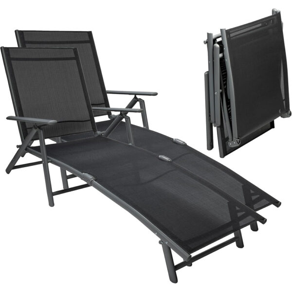 Leżak regulowany aluminiowy model CALIFORNIA 190cm - 2 szt