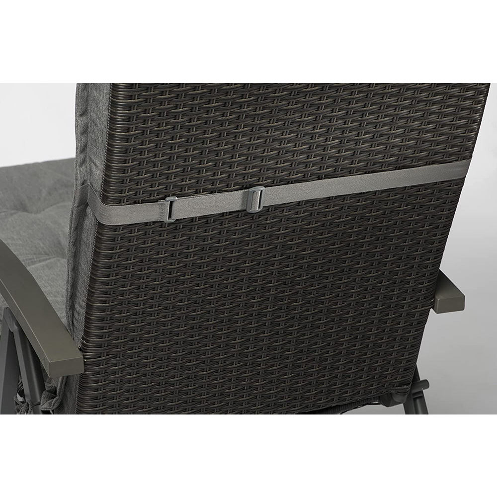 Poduszka na leżak krzesło ogrodowe CALIFORNIA 190x60 jasno szara - obrazek 5