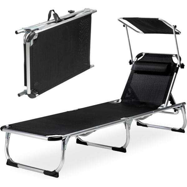 Leżak regulowany aluminiowy model SUNBED - 2 szt