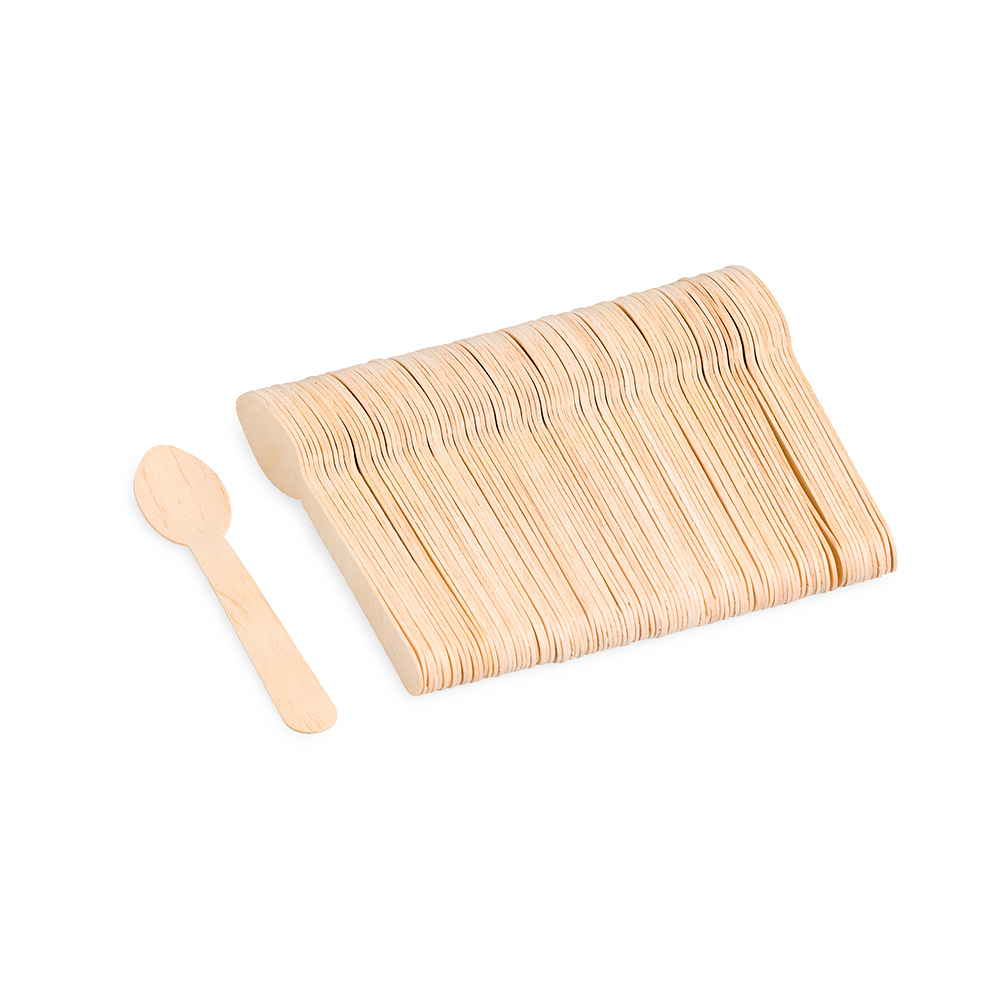 Drewniane łyżki jednorazowe ekologiczne 140mm - 100 szt