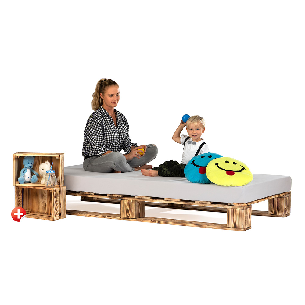 Łóżko z palet bez zagłówka M1 RUSTYKALNY