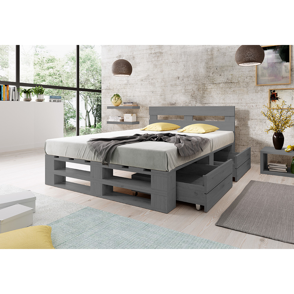 Szuflada na rzeczy sypialnianie do łóżka M2 szara - obrazek 2