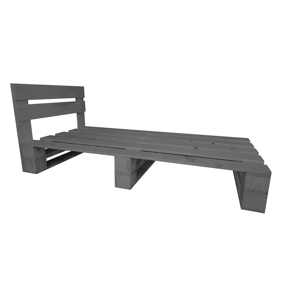 Łóżko z palet z zagłówkiem M2 SZARE z szufladami - obrazek 7