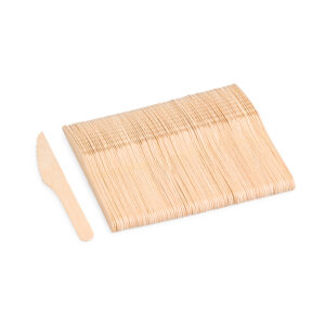 Drewniane noże jednorazowe ekologiczne 160mm - 100 szt
