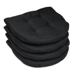 Poduszka na krzesło domowe skandynawskie OSLO 40×40 czarna - 4 szt