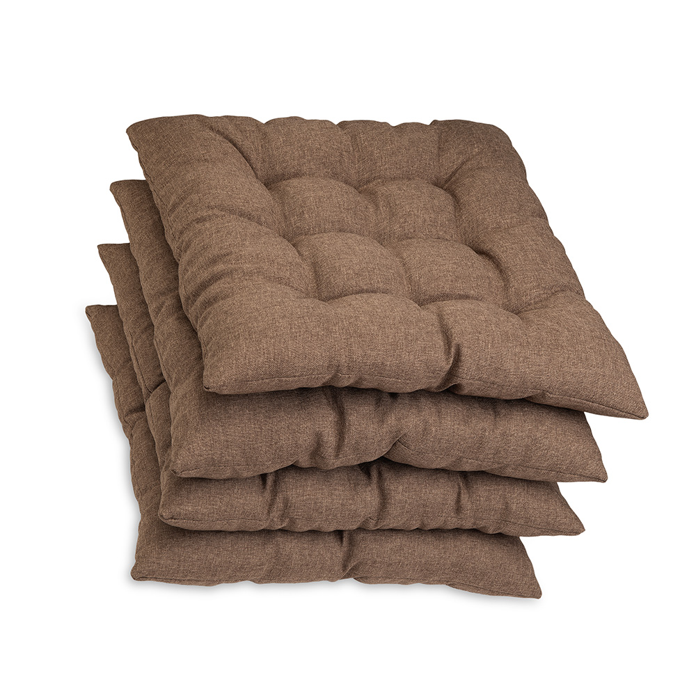 Poduszka na krzesło i fotel ogrodowy ONTARIO 40×40 brązowa - 4szt