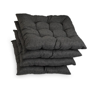Poduszka na krzesło i fotel ogrodowy ONTARIO 40×40 ciemno szara - 4szt