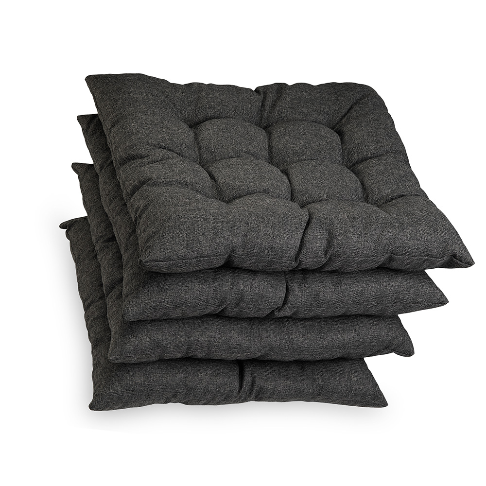 Poduszka na krzesło i fotel ogrodowy ONTARIO 40×40 ciemno szara - 4szt