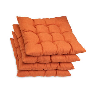 Poduszka na krzesło i fotel ogrodowy ONTARIO 40×40 pomarańczowa - 4szt