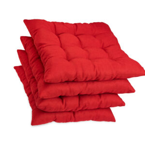 Poduszka na krzesło i fotel ogrodowy ONTARIO 40×40 czerwona - 4szt