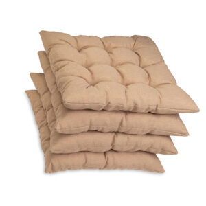 Poduszka na krzesło i fotel ogrodowy ONTARIO 40×40 piaskowa - 4szt