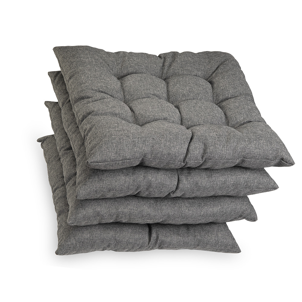 Poduszka na krzesło i fotel ogrodowy ONTARIO 40×40 jasno szara - 4szt