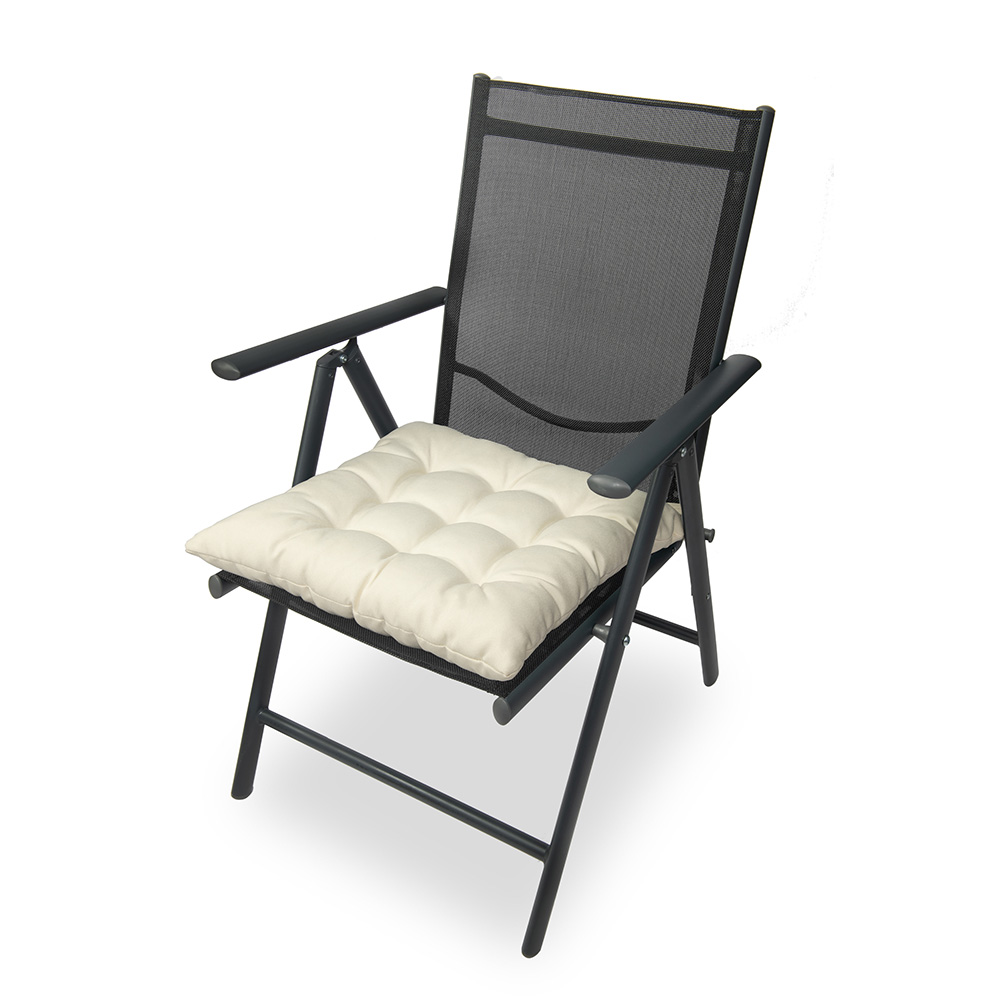 Poduszka na krzesło i fotel ogrodowy ONTARIO 40×40 kremowa - 1szt - obrazek 4