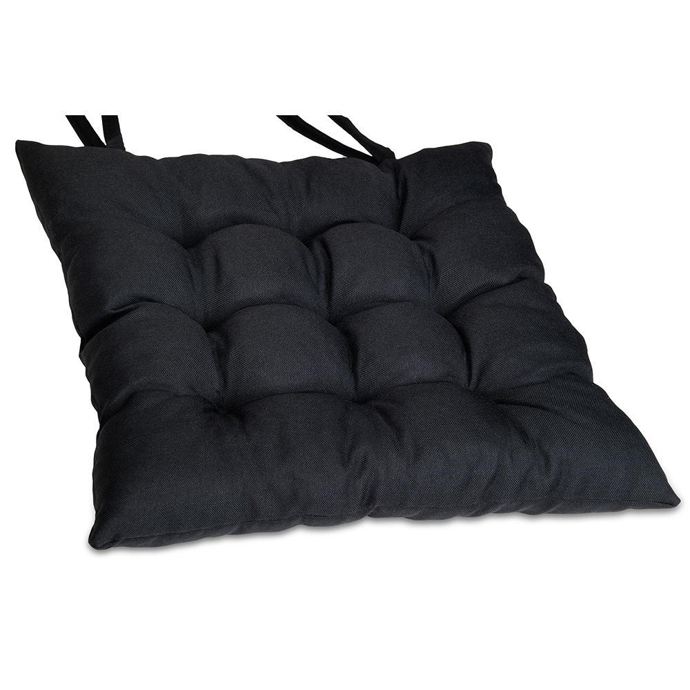 Poduszka na krzesło i fotel ogrodowy ONTARIO 40×40 czarna - 1szt