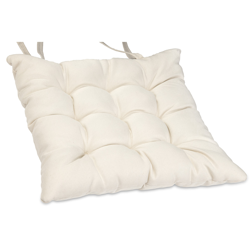 Poduszka na krzesło i fotel ogrodowy ONTARIO 40×40 kremowa - 1szt