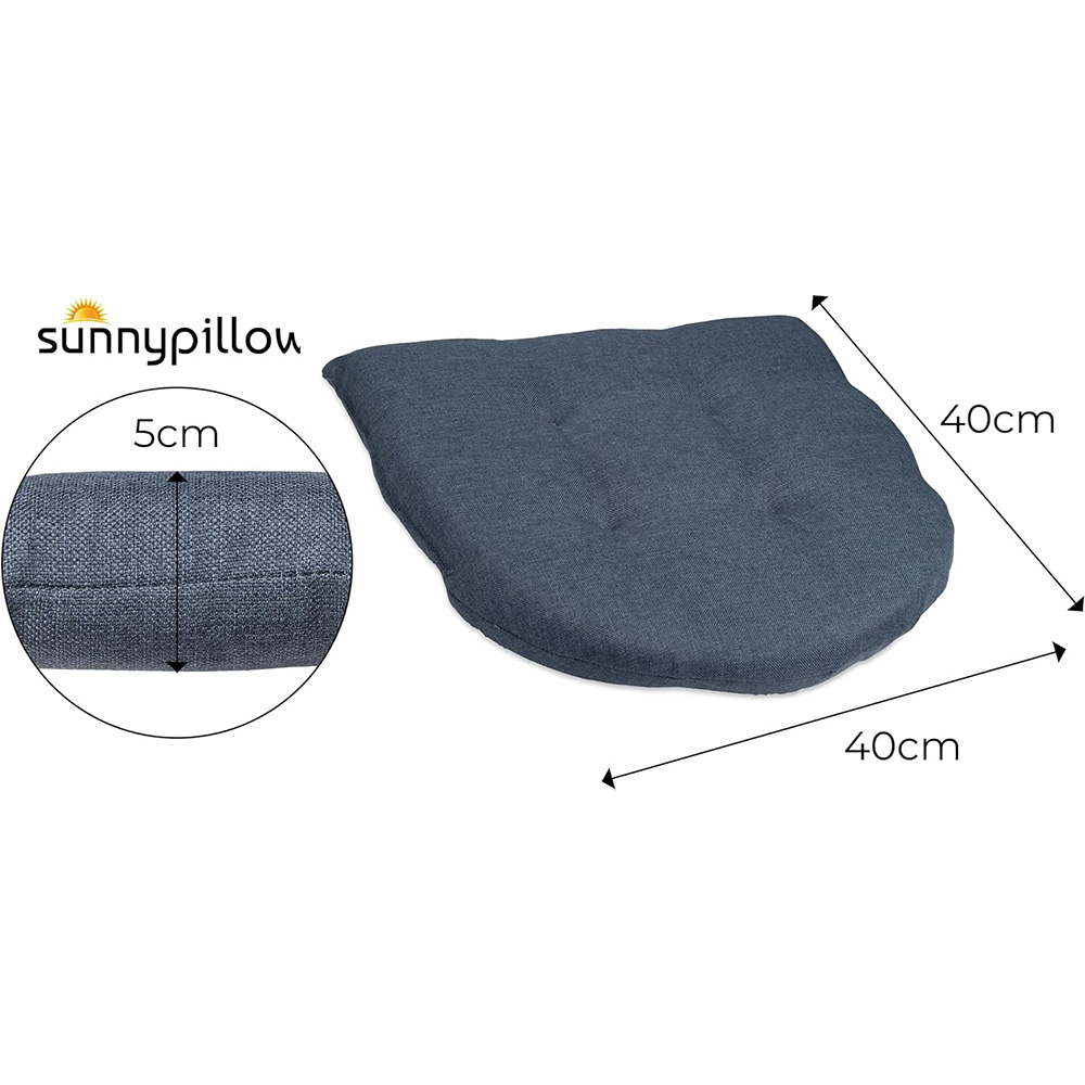 Poduszka na krzesło domowe skandynawskie OSLO 40×40 niebieska - obrazek 2