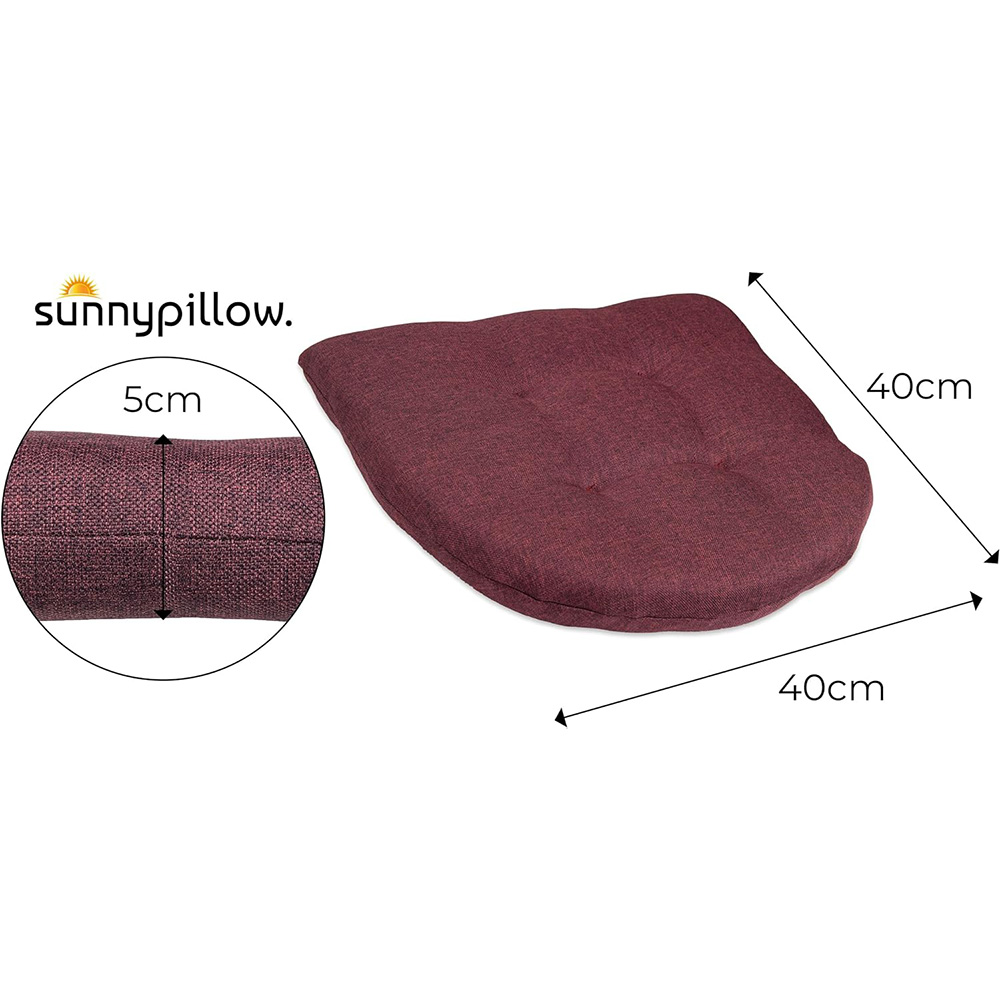 Poduszka na krzesło domowe skandynawskie OSLO 40×40 fioletowa - 4 szt - obrazek 2