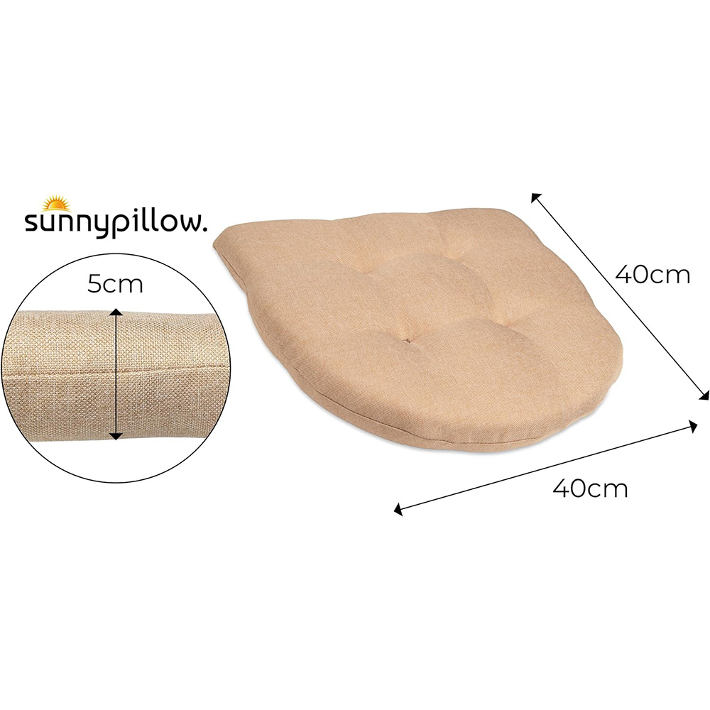 Poduszka na krzesło domowe skandynawskie OSLO 40×40 piaskowa - 4 szt - obrazek 2