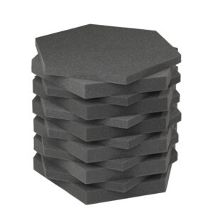 Wygłuszająca pianka akustyczna HEXAGON antracytowa - 12 szt